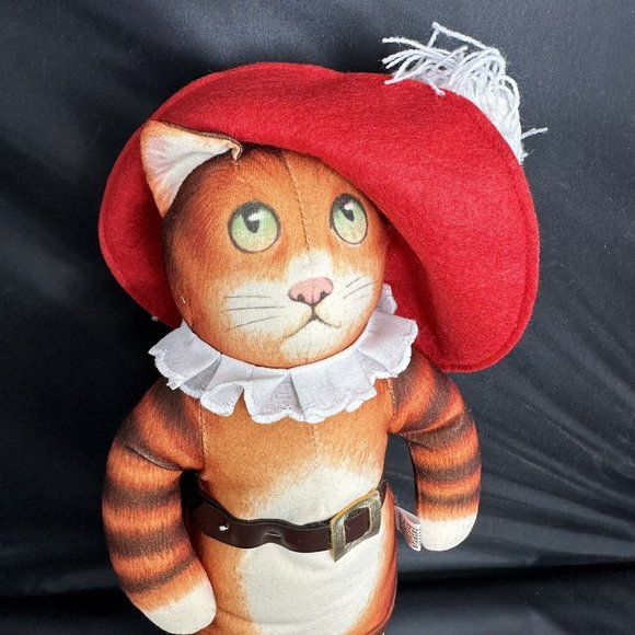 Vintage 1996 Puss In Boots Plush Fred Marcellino Plush Stuffed Animal Classic - Picture 2 of 16